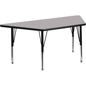 flash furniture thermal fused laminate top activity table in gray