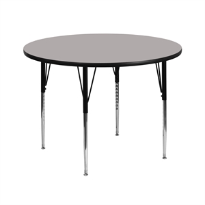 Flash Furniture 31&quot x 42&quot Round High Pressure Top Activity Table in Gray