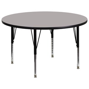 Flash Furniture 26&quot x 42&quot Round High Pressure Top Activity Table in Gray