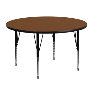 Flash Furniture 26&quot x 48&quot Round High Pressure Top Activity Table in Oak