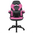 Flash Furniture X10 Adjustable Swivel Leathersoft Gaming Chair in Pink/Black