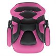 Flash Furniture X10 Adjustable Swivel Leathersoft Gaming Chair in Pink/Black