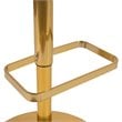 Flash Furniture Faux Leather Mid Back Adjustable Bar Stool in Black and Gold