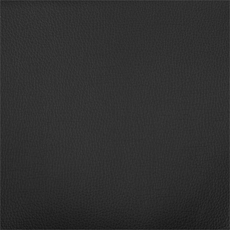 Flash Furniture Faux Leather Mid Back Adjustable Bar Stool in Black and Gold