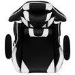 Flash Furniture Leather Racing Swivel Reclining Gaming Chair in Black and White
