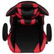 Flash Furniture Leather Racing Swivel Reclining Gaming Chair in Black and Red