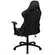 Flash Furniture Leather Racing Swivel Reclining Gaming Chair in Black and Red