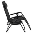 Flash Furniture Adjustable Mesh Zero Gravity Lounge Chair in Black (Set of 2)