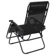 Flash Furniture Adjustable Mesh Zero Gravity Lounge Chair in Black (Set of 2)