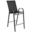 Flash Furniture Stackable Flex Comfort Patio Bar Stool in Black (Set of 2)