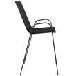 Flash Furniture Stackable Flex Comfort Patio Bar Stool in Black (Set of 2)