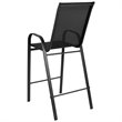 Flash Furniture Stackable Flex Comfort Patio Bar Stool in Black (Set of 2)