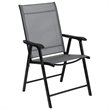 Flash Furniture Folding Portable Patio Sling Chair in Black (Set of 2)