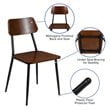 Flash Furniture Wooden Dining Side Chair in Mahogany (Set of 2)