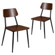 Flash Furniture Wooden Dining Side Chair in Mahogany (Set of 2)