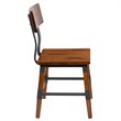 Flash Furniture Industrial Rustic Wooden Dining Side Chair in Walnut (Set of 2)