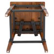 Flash Furniture Industrial Rustic Wooden Dining Side Chair in Walnut (Set of 2)