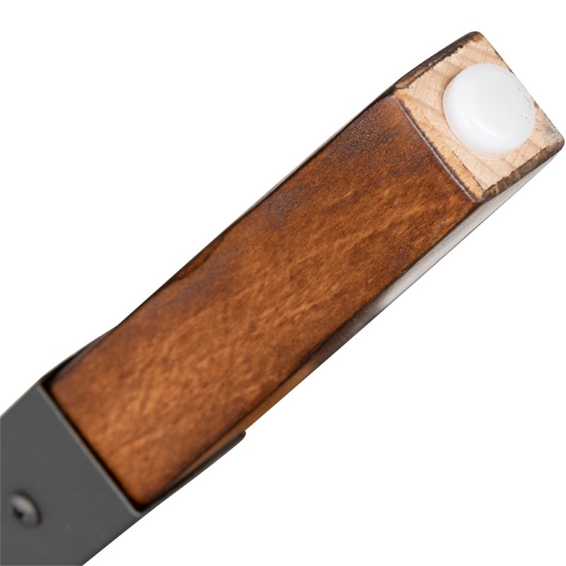 Flash Furniture Industrial Rustic Wooden Dining Side Chair in Walnut (Set of 2)