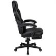 Flash Furniture Leather Ergonomic Swivel Gaming Chair in Black and Gray
