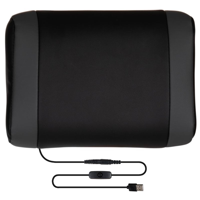 Flash Furniture Leather Ergonomic Swivel Gaming Chair in Black and Gray