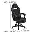Flash Furniture Leather Ergonomic Swivel Gaming Chair in Black and Gray