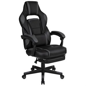 flash furniture x40 leather racing reclining gaming chair