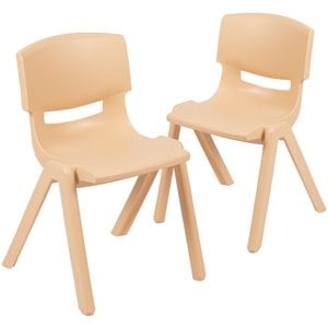flash furniture plastic stackable school chair in natural
