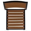 Flash Furniture Patio Dining Side Chair with Poly Slats in Faux Teak