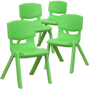 flash furniture plastic stackable school chair in green