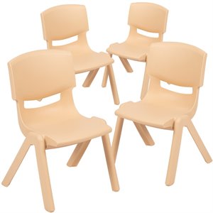 flash furniture plastic stackable school chair in natural