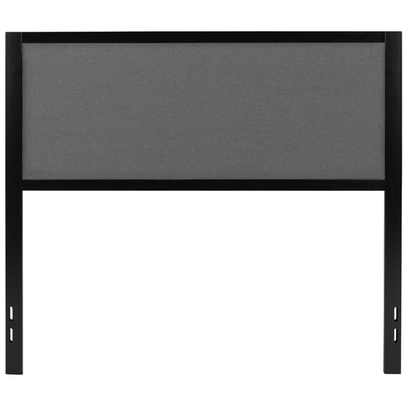 Flash Furniture Fabric Upholstered Full Metal Panel Headboard in Dark Gray