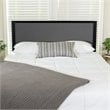 Flash Furniture Fabric Upholstered Full Metal Panel Headboard in Dark Gray