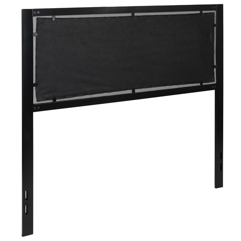 Flash Furniture Fabric Upholstered Full Metal Panel Headboard in Light Gray