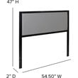 Flash Furniture Fabric Upholstered Full Metal Panel Headboard in Light Gray