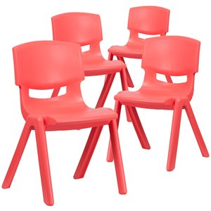 flash furniture plastic stackable school chair in red