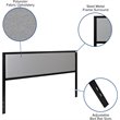 Flash Furniture Fabric Upholstered King Metal Panel Headboard in Light Gray