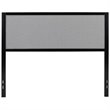 Flash Furniture Fabric Upholstered Queen Metal Panel Headboard in Light Gray