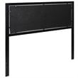 Flash Furniture Fabric Upholstered Queen Metal Panel Headboard in Light Gray