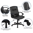Flash Furniture 5 Piece Wooden Oval Conference Table Set in Gray and Black