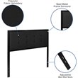 Flash Furniture Fabric Tufted Full Metal Panel Headboard in Black