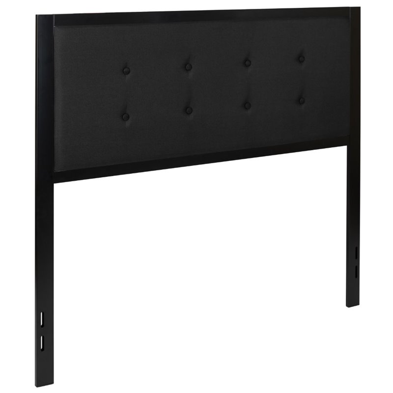 Flash Furniture Fabric Tufted Full Metal Panel Headboard in Black