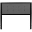 Flash Furniture Fabric Tufted Full Metal Panel Headboard in Dark Gray