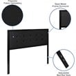 Flash Furniture Fabric Tufted Queen Metal Panel Headboard in Black