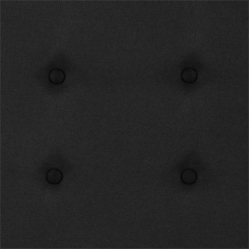 Flash Furniture Fabric Tufted Queen Metal Panel Headboard in Black