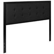 Flash Furniture Fabric Tufted Queen Metal Panel Headboard in Black