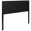 Flash Furniture Tufted Fabric and Metal Queen Panel Headboard in Dark Gray