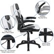 Flash Furniture 2 Piece Z-Frame Gaming Desk Set in Red and White