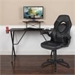Flash Furniture 2 Piece Gaming Desk Set with Monitor Stand in Black