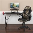 Flash Furniture 2 Piece Gaming Desk Set in Black and Camouflage