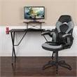 Flash Furniture 2 Piece Gaming Desk Set with Monitor Stand in Black and Gray